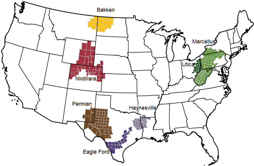 Most Prolific Shale Oil Sites